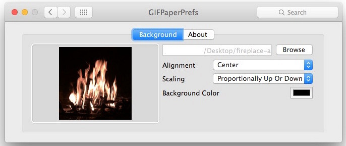 Předvolby papíru GIF