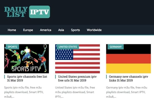 Elenco IPTV giornaliero