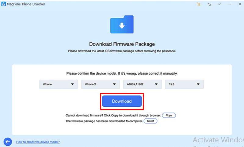 Click Download Firmware