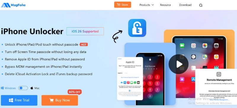 Magfone Iphone Unlocker Interface