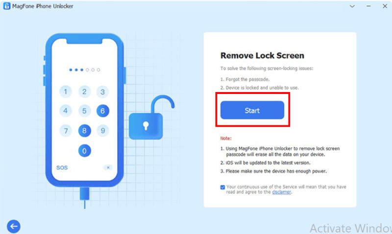 Select Remove Lock Screen