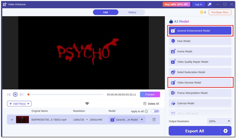 Pick General Or Denoise