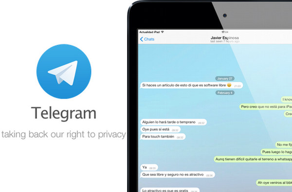 Aplikace Telegram Messenging