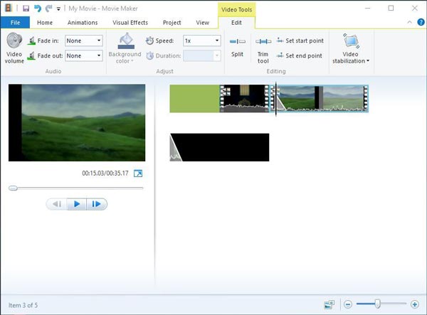 using microsoft video editor