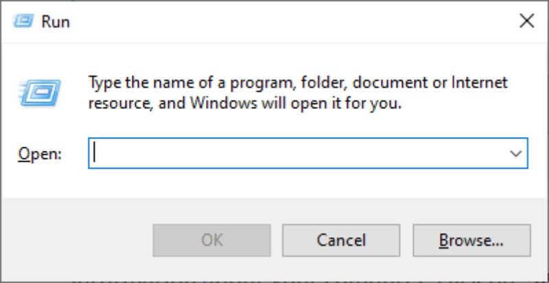 Run Dialog Window