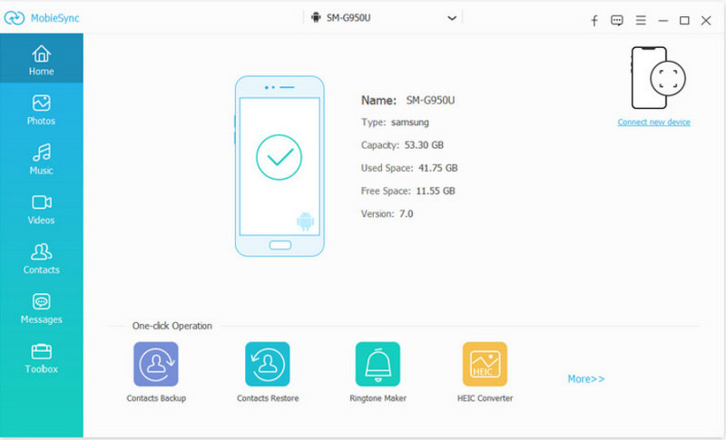 Aiseesoft MobieSync Collega il telefono