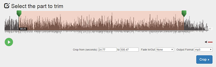 Audiotrimmer.com 网站