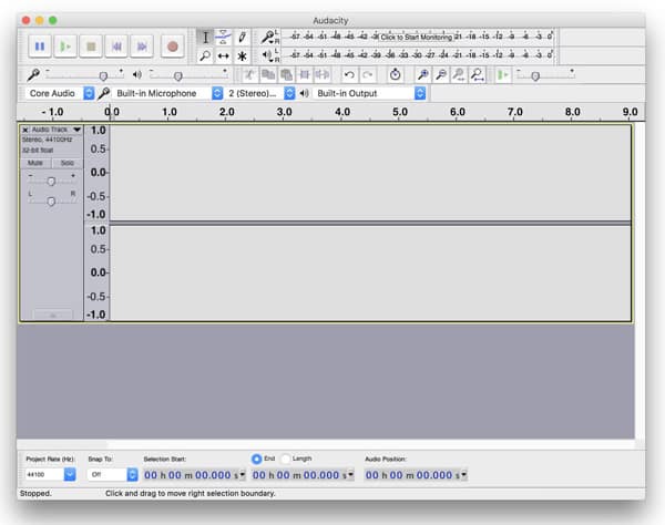 Software pro úpravu hudby pro Mac - Audacity