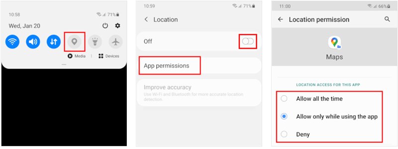 Give Loacation Permissions Google Maps