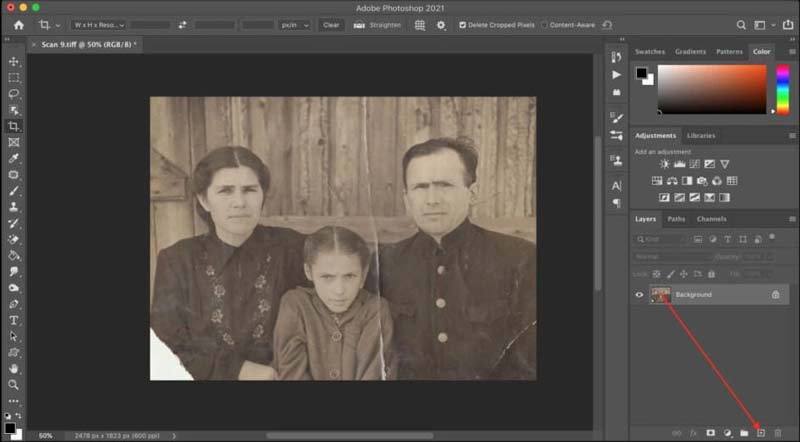 Дубликат слоя Photoshop