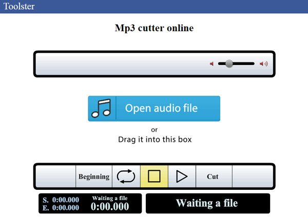 Audio Cutter - Toolster MP3 Cutter online