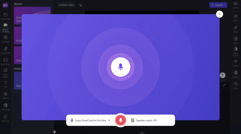 Clipchamp Online Mic Recorder