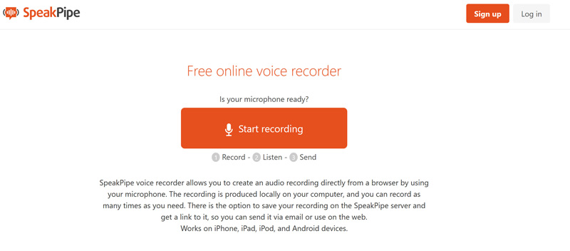 Speakpipe Online V Voice Recorder