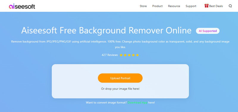 Aiseesoft Background Remover онлайн