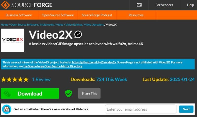 Video2x Upscaler