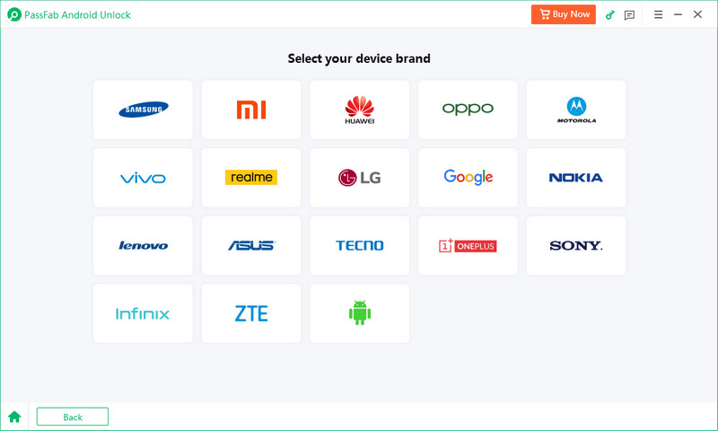 Passfab Android Choose Brand