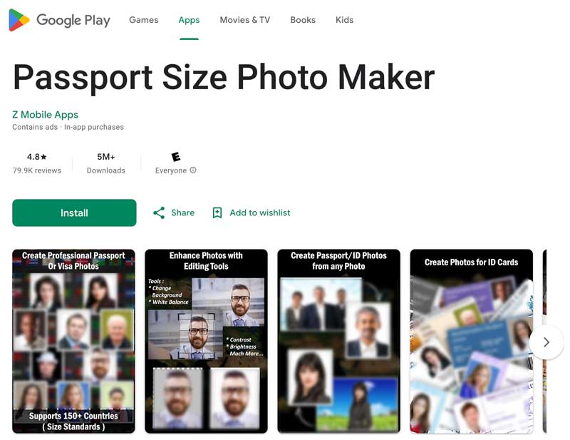Passport Size Photo Maker alkalmazás