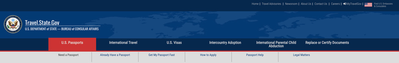 Веб-сайт Государственного департамента США