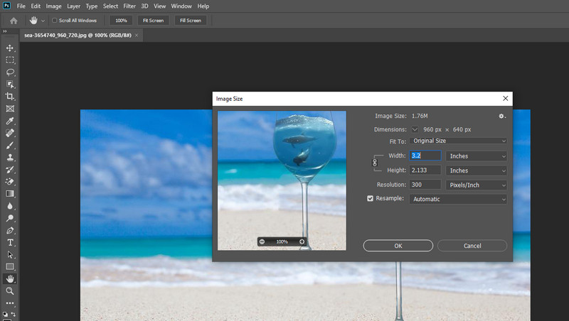 Photoshop interface