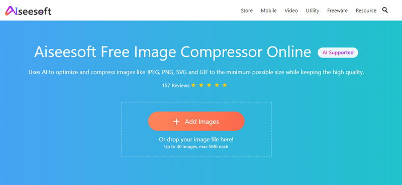 Compressore di immagini gratuito Aiseesoft online