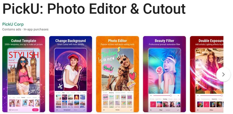 Τι είναι η εφαρμογή PickU Cutout Photo Editor