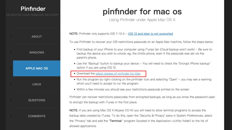 Download Pinfinder For Mac Os