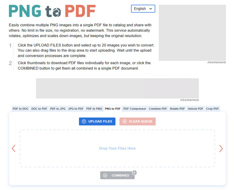 Convertitore da PNG a PDF online