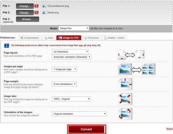 PNG'yi PDF'ye Çevrimiçi Dönüştür