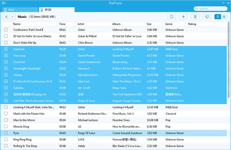 Transfer iPod music to computer