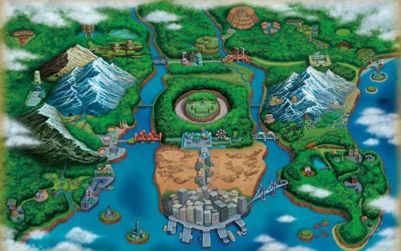 Unova Region Map
