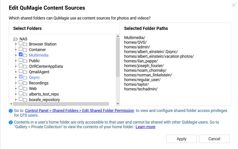 Add Qumagie Content Sources