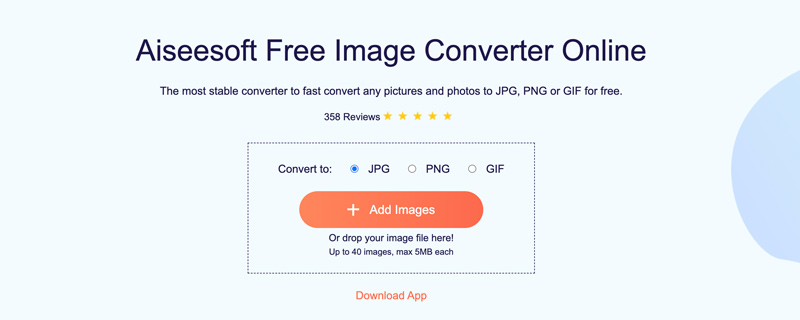 Бесплатный онлайн-конвертер RAW в JPG Aiseesoft