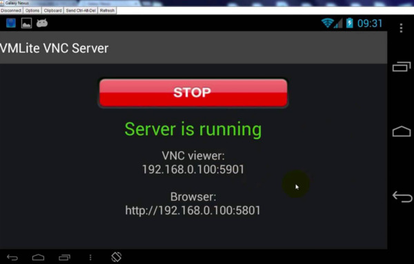 Server vnc Xmlite