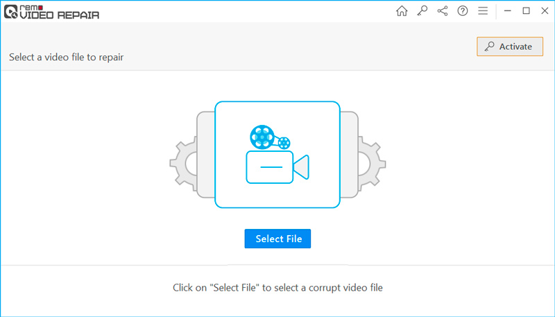 Open Remo Video Repair Select File