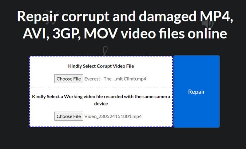 Repairvideofile