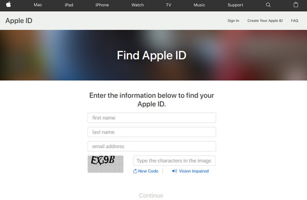 Obnovení ID aplikace Apple
