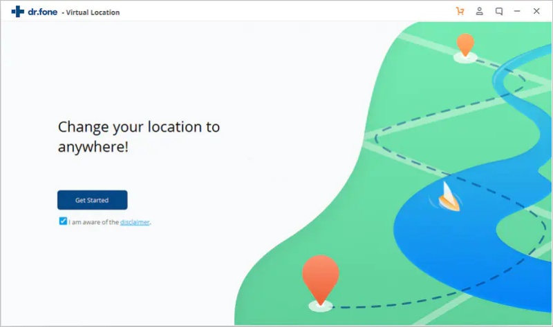 DR Fone Virtual Location Main Interface