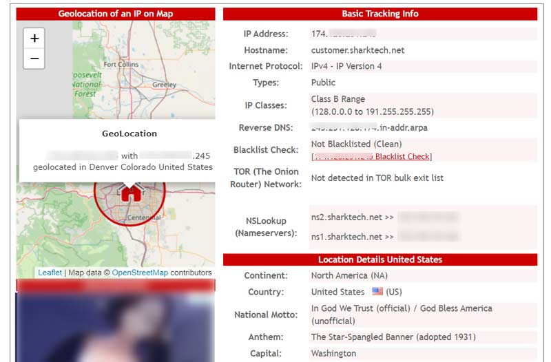 Strumento di ricerca IP Tracker