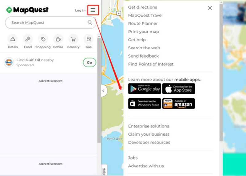 Open en download MapQuest