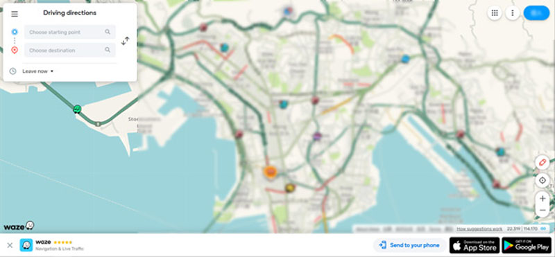 MapQuest Alternatywny Waze