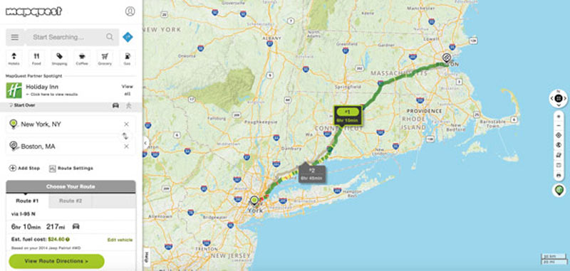Review of MapQuest Directions, Travel, Route Planner, Map