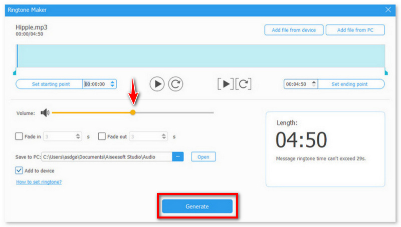 Click To Generate Ringtone