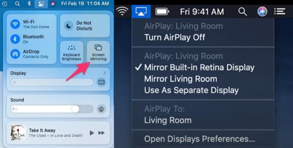 Screen Mirror på Mac til Apple TV