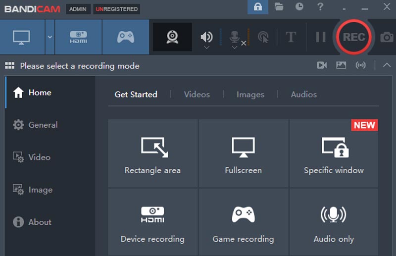 Bandicam Interface
