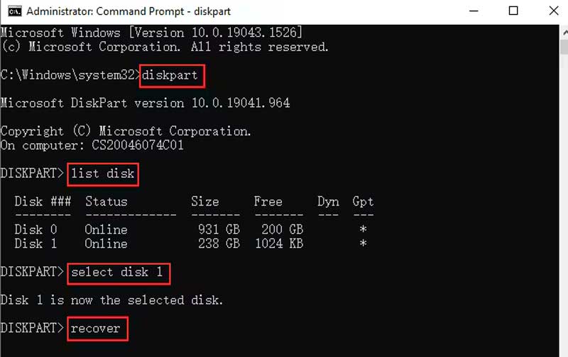 Chkdsk Recover SD Card on Windows