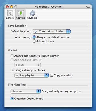 How to transfer playlists with Senuti