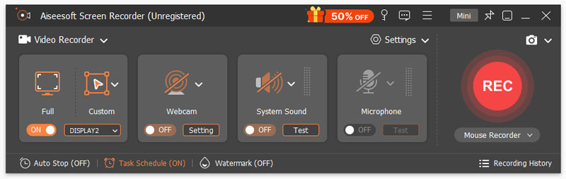 Scherm Recorder Interface