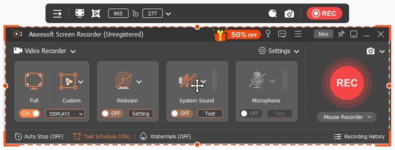 Scherm Recorder Interface