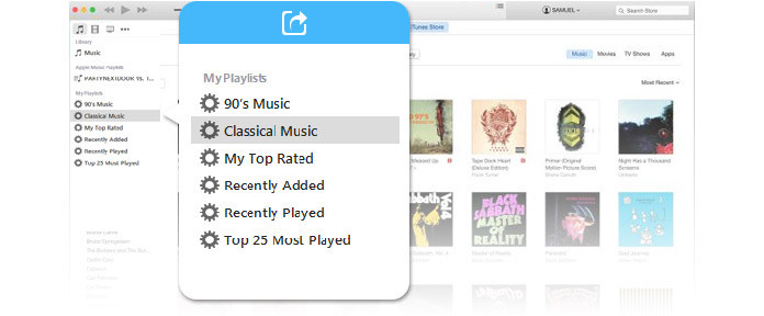 Κοινή χρήση της λίστας αναπαραγωγής iTunes