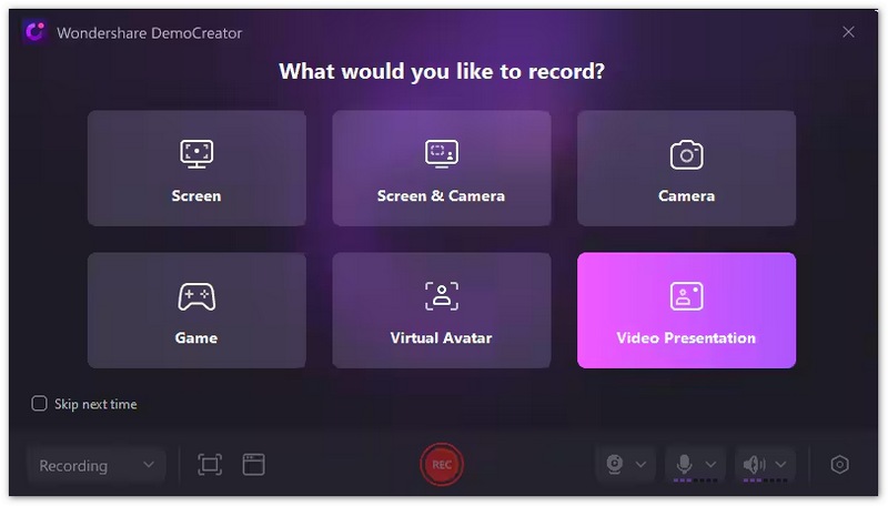 Интерфейс Wondershare Democreator